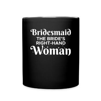 Bridesmaid Shirt Gift - Full Colour Mug - black - Front