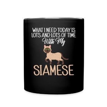 Geschenke zum Suchbegriff: "Siamkatze" - Tasse einfarbig - Schwarz - Vorne