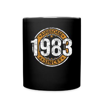Awesome Since 1983 Retro Vintage Geburtstag - Tasse einfarbig - Schwarz - Vorne