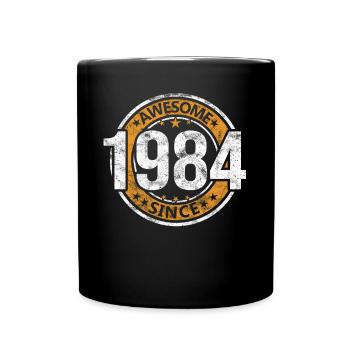 Awesome Since 1984 Retro Vintage Birthday - Full Colour Mug - black - Front