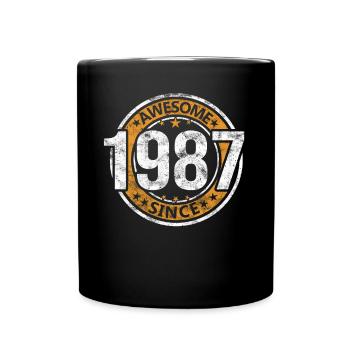 Génial depuis 1987 Retro Vintage Birthday - Mug uni - noir - Devant