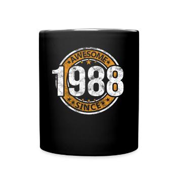 Awesome Since 1988 Retro Vintage Geburtstag - Tasse einfarbig - Schwarz - Vorne