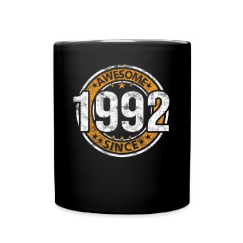 Génial depuis 1992 Retro Vintage Birthday - Mug uni - noir - Devant