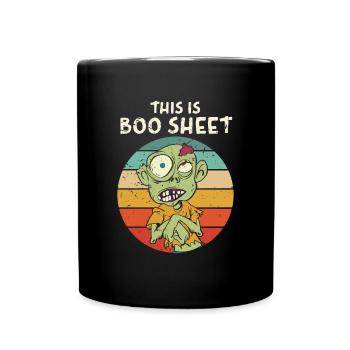 This Is Boo Sheet Zombie Trick Or Treat Halloween - Tasse einfarbig - Schwarz - Vorne