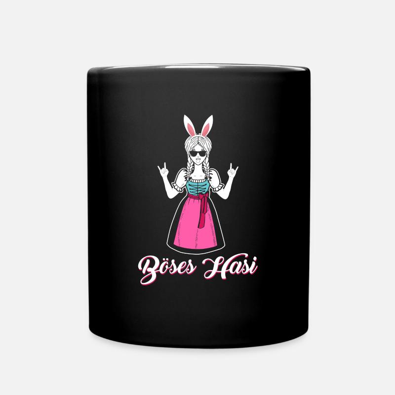 Böses Hasi Ersatz Dirndl Trachtenshirt Trachten - Tasse einfarbig - Schwarz