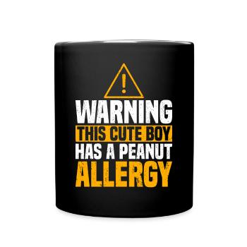Allergie aux arachides Allergie aux noix - Mug uni - noir - Devant