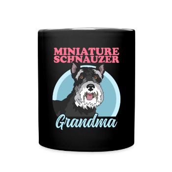 Grand-mère Schnauzer miniature | Cadeau Schnauzer Chien - Mug uni - noir - Devant