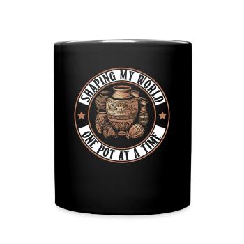 Façonner mon monde, un pot à la fois - Mug uni - noir - Devant