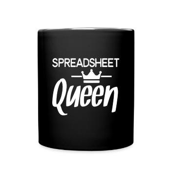 Spreadsheet Queen Funny Accounting Worksheet Lover - Full Colour Mug - black - Front