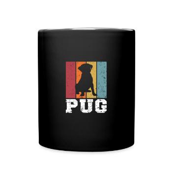 Pug - Full Colour Mug - black - Front