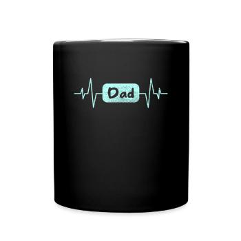 Battements de cœur de papa - Mug uni - noir - Devant