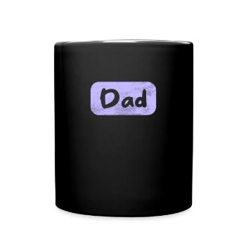 Dad lettering shield - Full Colour Mug - black - Front