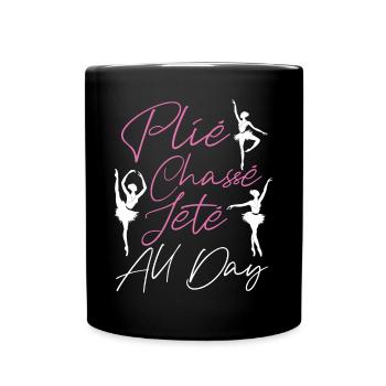 Ballet Dancer Dance Girl Ballerina - Tasse einfarbig - Schwarz - Vorne
