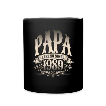 Papa Legend depuis 1989 Cadeau pour les pères fiers - Mug uni - noir - Devant
