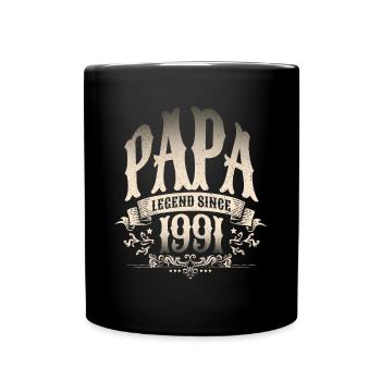 Papa Legend depuis 1991 Cadeau pour les pères fiers - Mug uni - noir - Devant