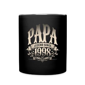 Papa Legend depuis 1998 Cadeau pour les pères fiers - Mug uni - noir - Devant