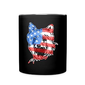 Silky Terrier Silky Terrier Flag - Full Colour Mug - black - Front