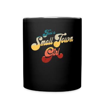 Nur ein kleines Stadtm�dchen Retro Frauen - Tasse einfarbig - Schwarz - Vorne
