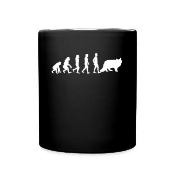 Siberian Cat Siberian Cat Evolution - Full Colour Mug - black - Front