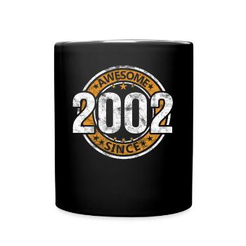 Awesome Since 2002 Retro Vintage Geburtstag - Tasse einfarbig - Schwarz - Vorne