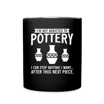 Poterie Poterie Artiste de poterie Argile - Mug uni - noir - Devant