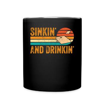 Drôle de trou de maïs Cornhole Retro - Mug uni - noir - Devant