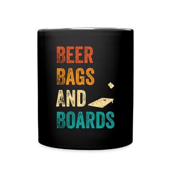 Funny Cornhole Corn Hole Retro - Full Colour Mug - black - Front