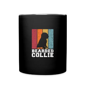 Collie barbu - Mug uni - noir - Devant