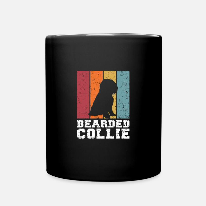 Bearded Collie - Tasse einfarbig - Schwarz