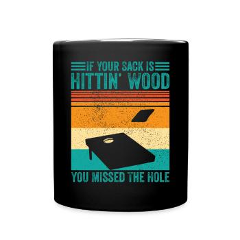 Drôle de trou de maïs - Mug uni - noir - Devant