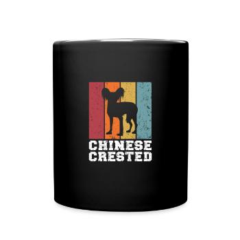 Chinesischer Schopfhund - Tasse einfarbig - Schwarz - Vorne