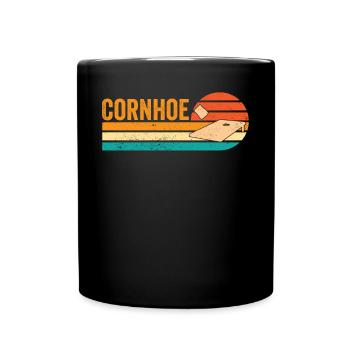 Funny Cornhole Corn Hole Retro - Full Colour Mug - black - Front
