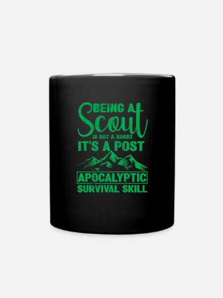 Scout Funny Scouting Camping Scouts - Full Colour Mug - black