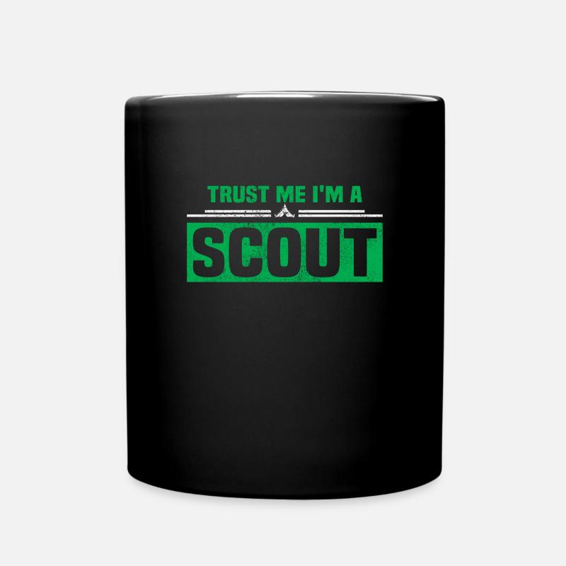 Scout Funny Scouting Camping Scouts - Full Colour Mug - black