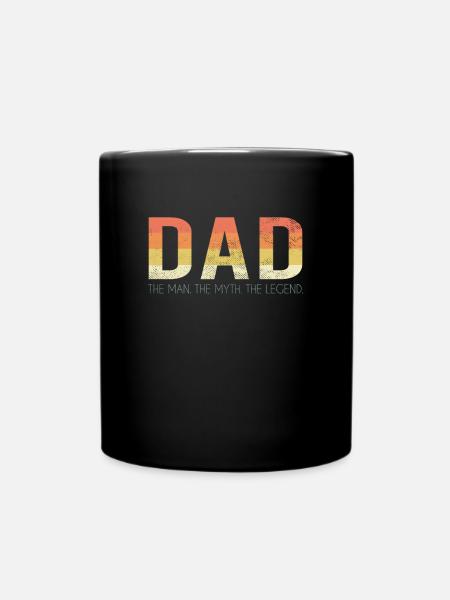 dad legend myth retro - Tasse einfarbig - Schwarz