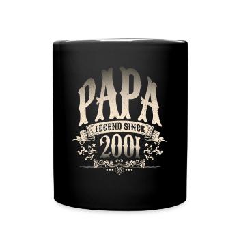 Papa Legend Since 2001 Gift for Proud Fathers - Full Colour Mug - black - Front