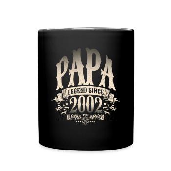 Papa Legend depuis 2002 Cadeau pour les pères fiers - Mug uni - noir - Devant