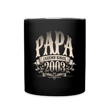 Papa Legend Since 2003 Gift for Proud Fathers - Full Colour Mug - black - Front