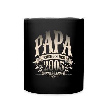 Papa Legend depuis 2005 Cadeau pour les pères fiers - Mug uni - noir - Devant