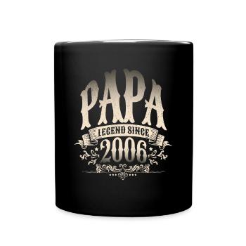 Papa Legend depuis 2006 Cadeau pour les pères fiers - Mug uni - noir - Devant