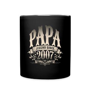 Papa Legend depuis 2007 Cadeau pour les pères fiers - Mug uni - noir - Devant