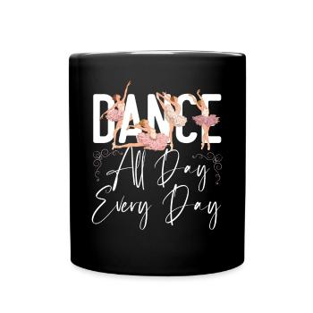 Ballet Dancer Dance Girl Ballerina - Full Colour Mug - black - Front