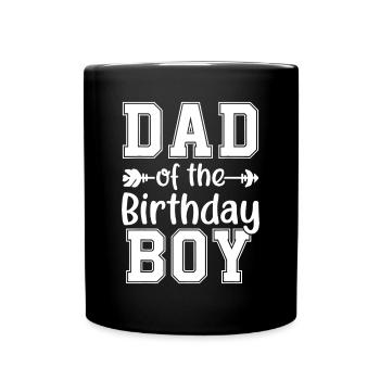 Dad Of The Birthday Boy Family Love Celebration - Full Colour Mug - black - Front