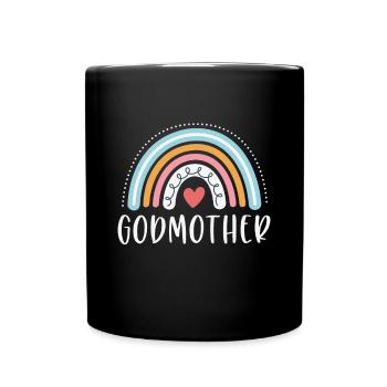 Parrain Cadeaux Famille Arc-en-ciel Graphique - Mug uni - noir - Devant