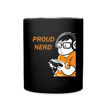 Zocken Streber Nerd - Tasse einfarbig - Schwarz - Vorne