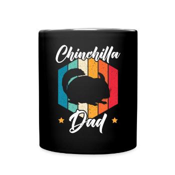 Chinchilla Papa Chinchilla Liebhaber Nagetier Haustier Tier - Tasse einfarbig - Schwarz - Vorne