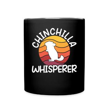 Chinchilla-Liebhaber Nagetier Tier Chinchilla Besitzer - Tasse einfarbig - Schwarz - Vorne