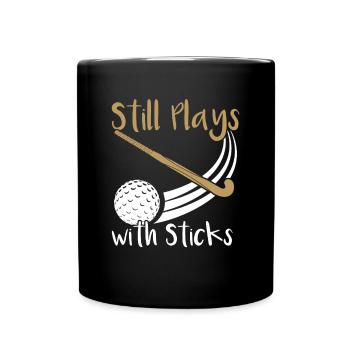 Le gardien de but de hockey sur gazon marque toujours avec S - Mug uni - noir - Devant