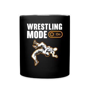 Wrestling Fan Wrestler Wrestle Grappling Wrestling - Full Colour Mug - black - Front