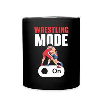 Wrestling Fan Wrestler Wrestle Grappling Wrestling - Full Colour Mug - black - Front